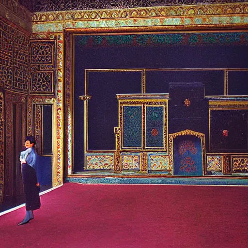 Image similar to photograph inside topkapi palace, jewel thieves, 1963, Kodachrome film