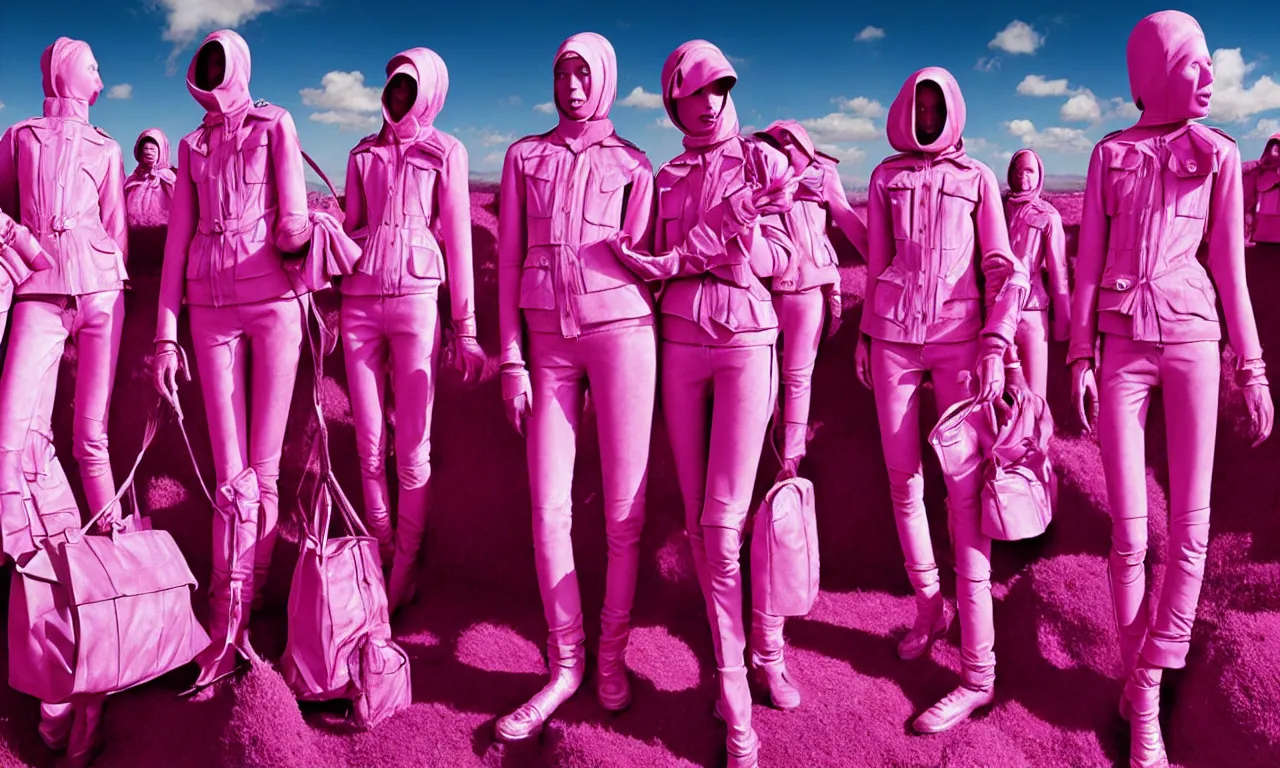 Image similar to fashion advertising campaign by richard mosse