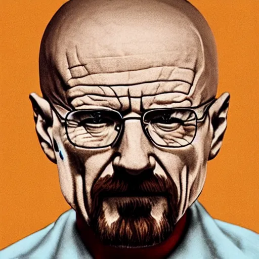 Image similar to hyperrealistic photo of walter white as a cookie,