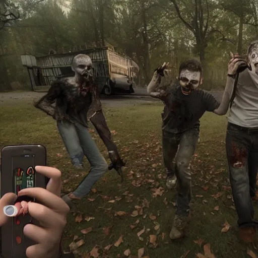 Image similar to zombie discord moderators attacking, horror, dark, flashlight, zombie, trailcam, moody, dark