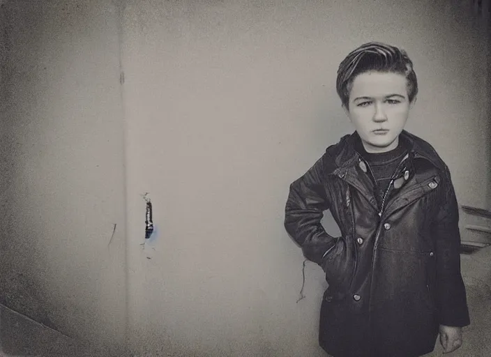 Image similar to professional fine detailed photo portrait of young david lynch from makhachkala, dagestan. kid david lynch in the postsoviet suburbia, iphone photo, instagram