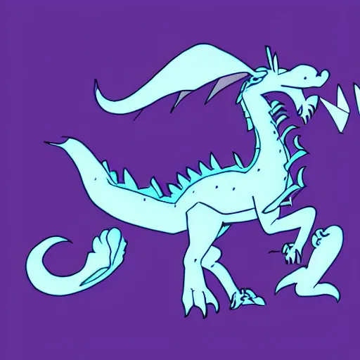 Image similar to very cute purple dragon, 2d minimalism, minimum of color