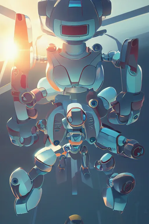 Image similar to metabots medabots medarotto medarot robot minimalist comics, behance hd by jesper ejsing, by rhads, makoto shinkai and lois van baarle, ilya kuvshinov, rossdraws global illumination ray tracing hdr radiating a glowing aura