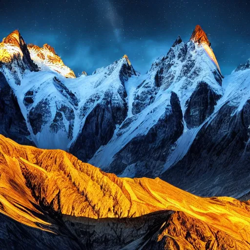 Prompt: Mountain alps bright reflections fractal HD 4k Realistic colorful cold isolated depressed in the style of Alex Grey and Ansel Adams