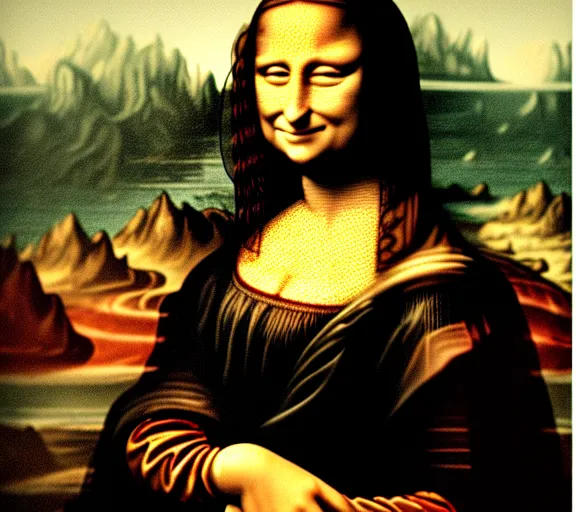 Prompt: A portrait of mona lisa smoking a giant joint, smoke, 8k, hyper-detailed, cinematic