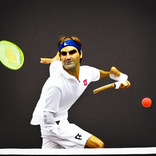 Image similar to Roger Federer in Samurai costume, intricate details, hyper realistic, soft lighting, epic