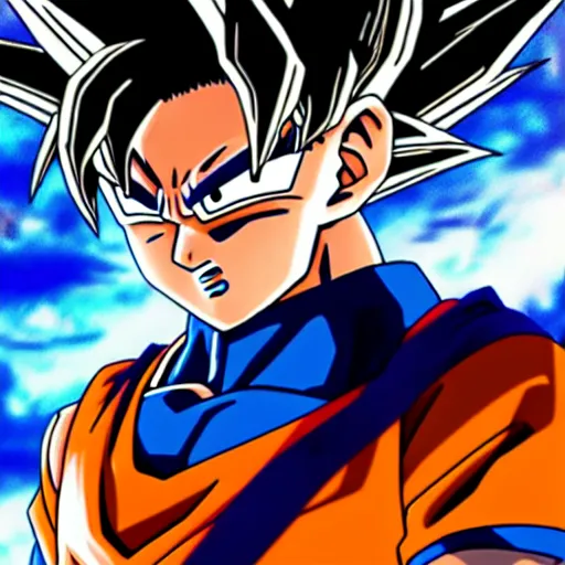 Image similar to Goku Portrait, ultra wide angle, Avetetsuya Studios style, anime art, beautiful scene, Poster Design, Very Epic, 4k resolution, highly detailed, Trend on artstation, sketch, Digital 2D, Character Design