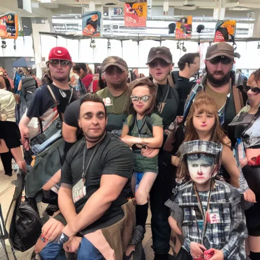 Prompt: an army of dominic torettos at comic con