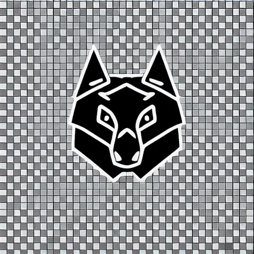 Prompt: logo neon lights, wolf, plain background, video game and movie assets, png file