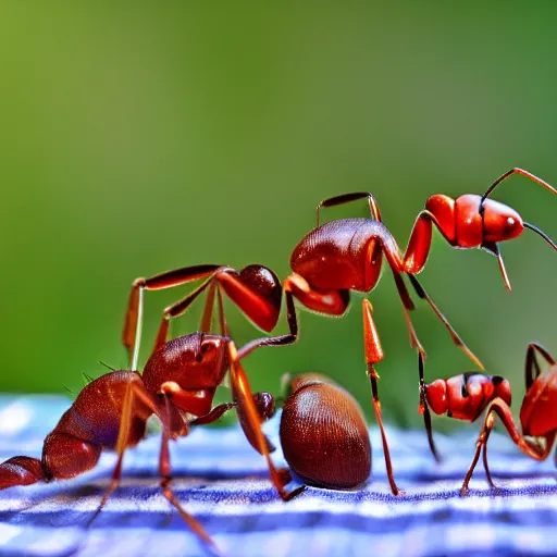 Image similar to first picture with Ant-view lens - a new camera lens that captures perspective of an ant - a family at a picnic
