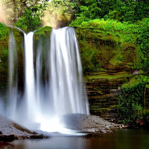 Image similar to spectacular waterfalls, winning award photo. canon rf 8 5 mm, 4 k. very detailed