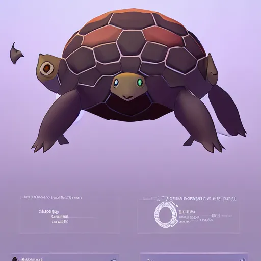 Image similar to A pokemon that looks like A tortoise, the shell is a full fondue，Trending on art station. Unreal engine.