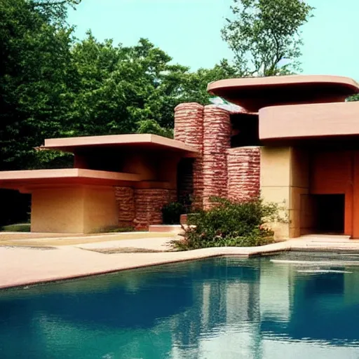 Image similar to house designed by frank lloyd wright