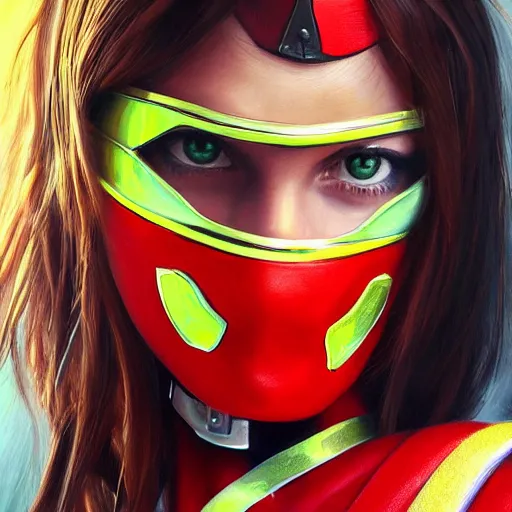 Prompt: realistic Portrait painting of young hot girl as Super Sentai, made by Michaelangelo, physical painting, Sharp focus,digital art, bright colors,fine art, trending on Artstation, unreal engine.
