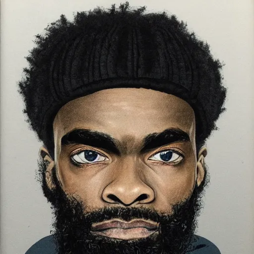 Prompt: Portrait of MC RIDE