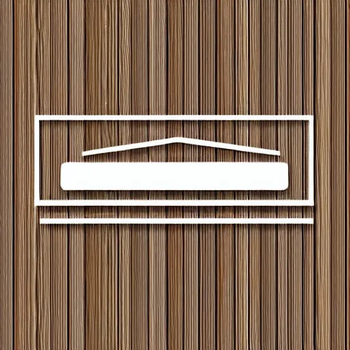 Image similar to corporate company logo, outline of a wood truss