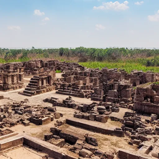 Image similar to Ruins of an walmart Temple in mesopotanian ancient city, walmart temple, award winning photo