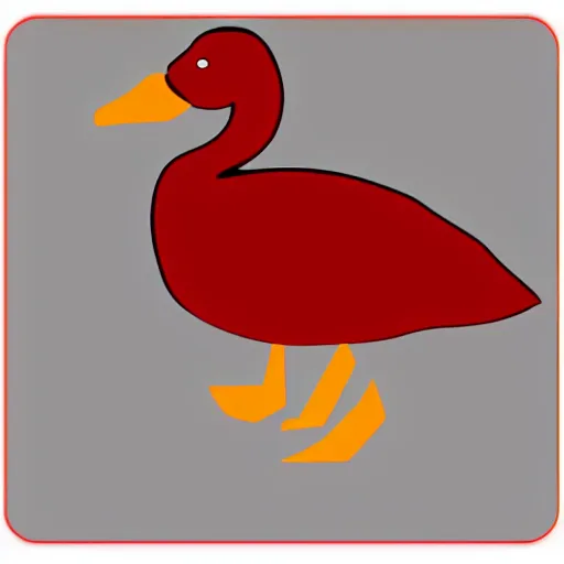 Image similar to abstract logo of a red duck