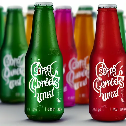 Image similar to a softdrink bottle labelled conk, marketing photo