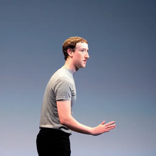 Prompt: photo of Mark Zuckerberg totally not being a robot and being a human being