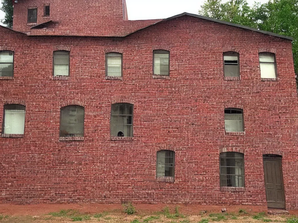 Image similar to a picture of a brick house, the bricks are made of human babies, found on google street view