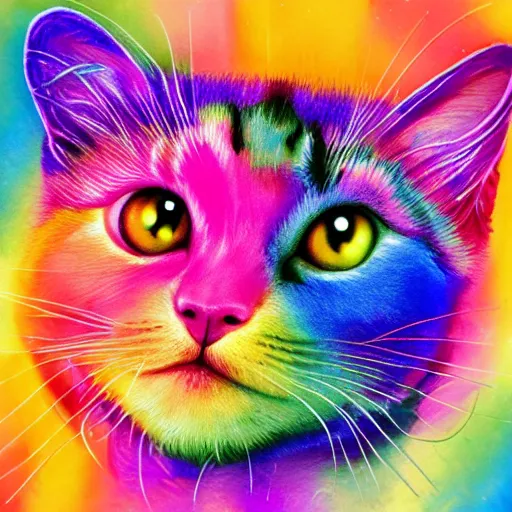 Image similar to rainbow cosmic kitten