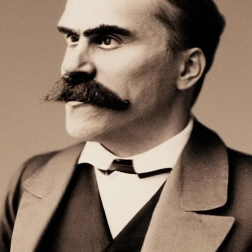 Prompt: Friedrich Nietzsche as a jugallo, hyperrealistic, 8k