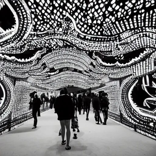 Image similar to chinese lantern festival, award winning black and white photography