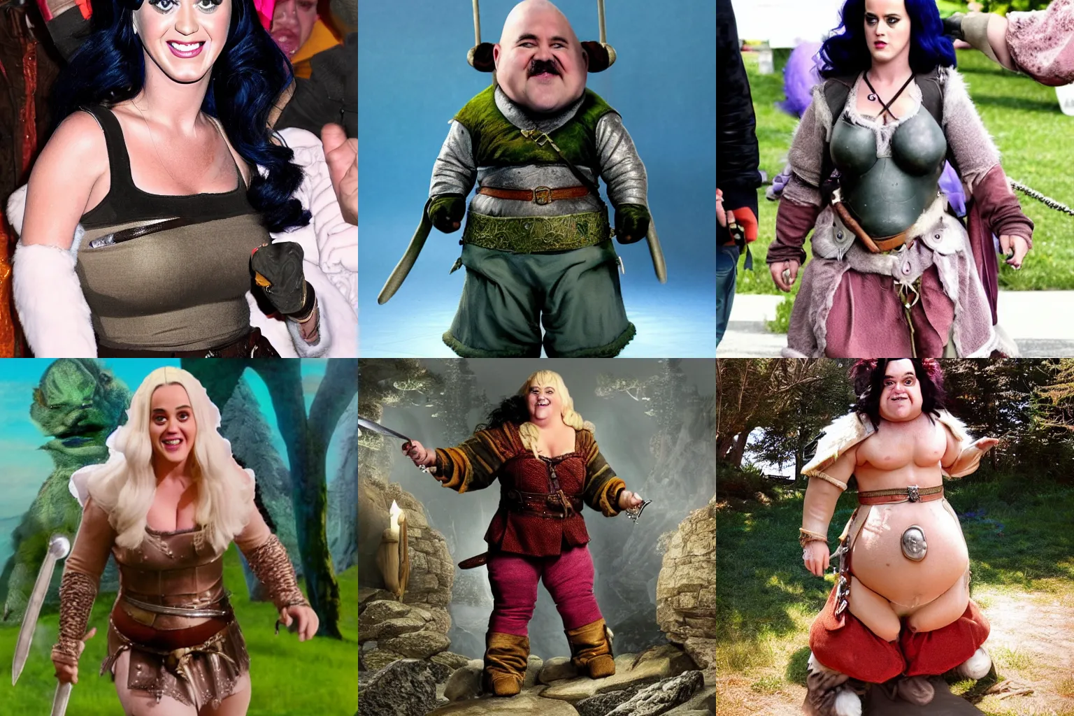 Prompt: katy perry as a fat dwarf from Lord of the Rings