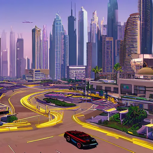 Image similar to gta : dubai, by isekai