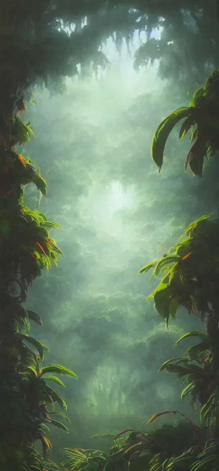 Prompt: smooth blooming cloud forest. gouache painting by the award - winning concept artist, bloom, chiaroscuro, backlighting, depth of field.