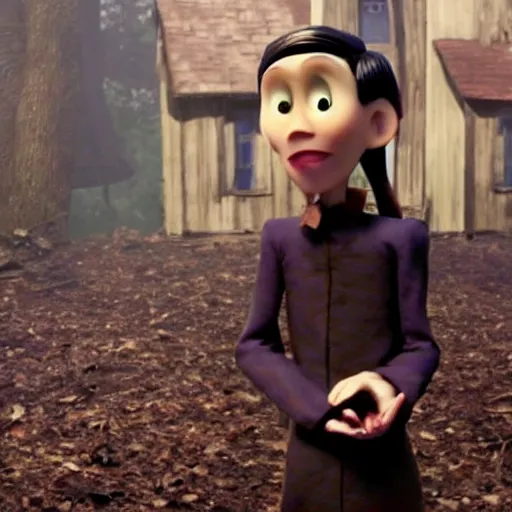 Image similar to Live Action Still of Jerma in Coraline, real life, hyperrealistic, ultra realistic, realistic, highly detailed, epic, HD quality, 8k resolution, body and headshot, film still