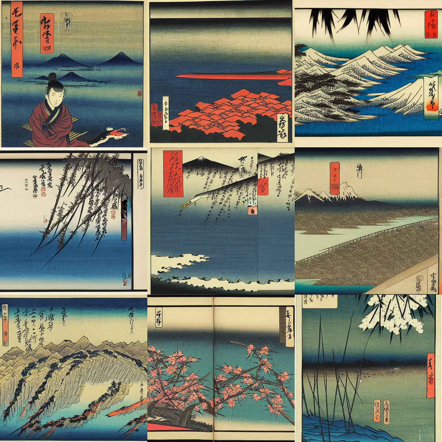 Prompt: artwork by utagawa hiroshige