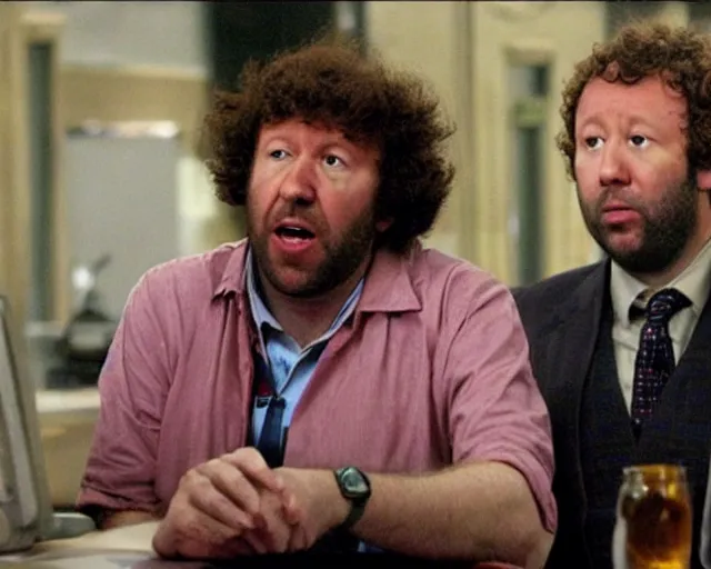 Image similar to chris o'dowd as roy in the it crowd ( 2 0 0 6 ), channel 4, episode still, 4 8 0 p