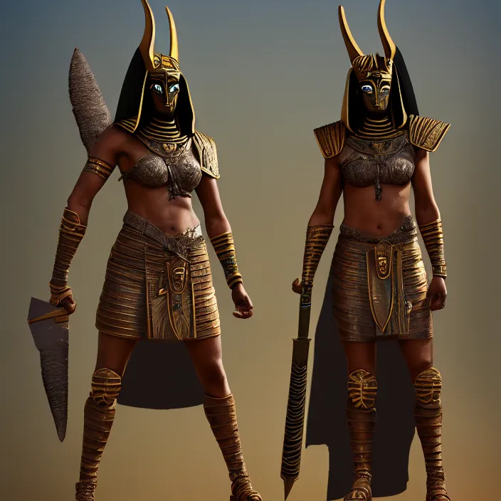 Image similar to professional photograph of a real - life anubis warrior. extremely detailed. 8 k