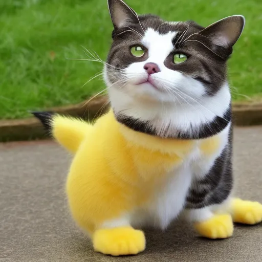 Image similar to A hybrid Cat Pikachu