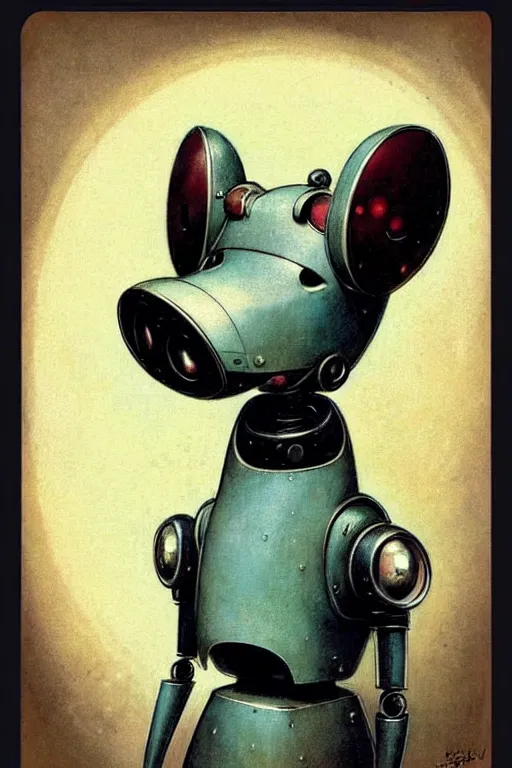 Image similar to (((((1950s robot tv dog . muted colors.))))) by Jean-Baptiste Monge !!!!!!!!!!!!!!!!!!!!!!!!!!!!!!