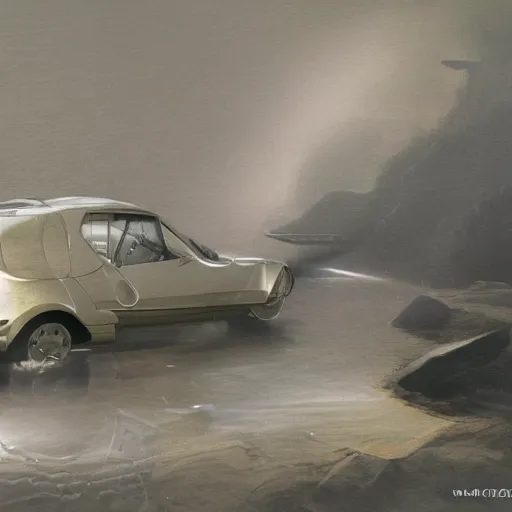 Image similar to sci-fi sport car f1 hatchback transport design organic smooth elastic forms 20% of canvas on the front; background wall structure on the coronation of napoleon painting 20% of canvas; by Jacques-Louis David, pinterest keyshot product render, cloudy plastic ceramic material shiny gloss water reflections, ultra high detail ultra realism, 4k