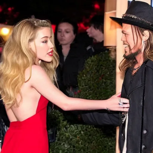 Prompt: jesus telling amber heard to stop accusing johnney depp