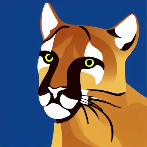 Image similar to vector illustration Photoshop of a cougar. clip art.