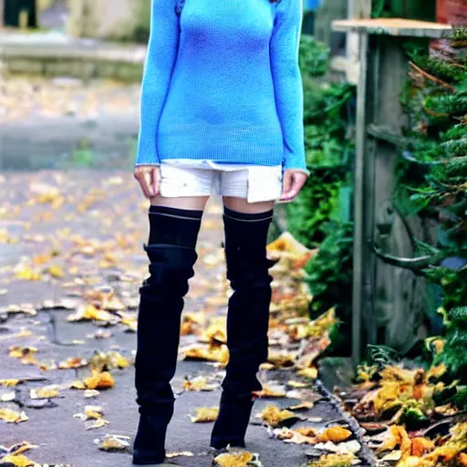 Image similar to blue sweater outfit for tifa lockhart from ever crisis