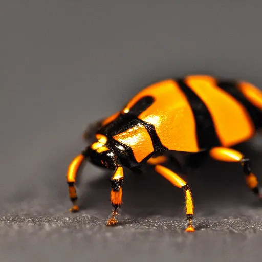 Prompt: still macro of venomous beetle hyper realistic cinematic lighting