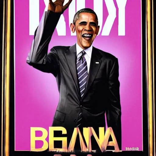 Prompt: barack obama on the legally blond movie poster, painted by salvador dali