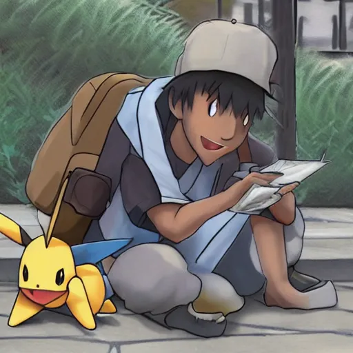 Image similar to homeless pokemon photorealistic