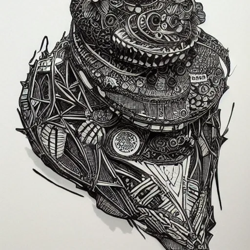 Image similar to elizer yudkowsky, black ink on paper, trending on artstation, beautiful, intricate, detailed