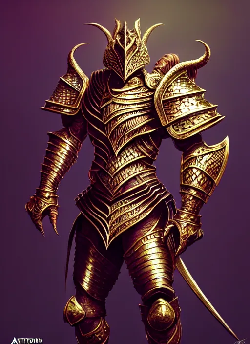 Image similar to intricate ornate armor!! muscular and tall dungeons and dragons male dragonborn race!!!! draconian!! character concept art, sharp focus, octane render! unreal engine 5! highly rendered!! trending on artstation!! detailed linework!! illustration by artgerm, wlop, and chie yoshii