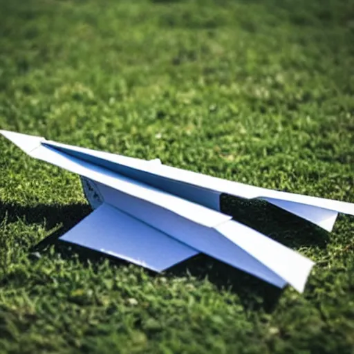 Image similar to a paper airplane that should theoretically beat all the records, photography, ambient light