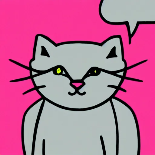 Prompt: cute grey cat holding wingman, comic style, video game, pink background, no letters