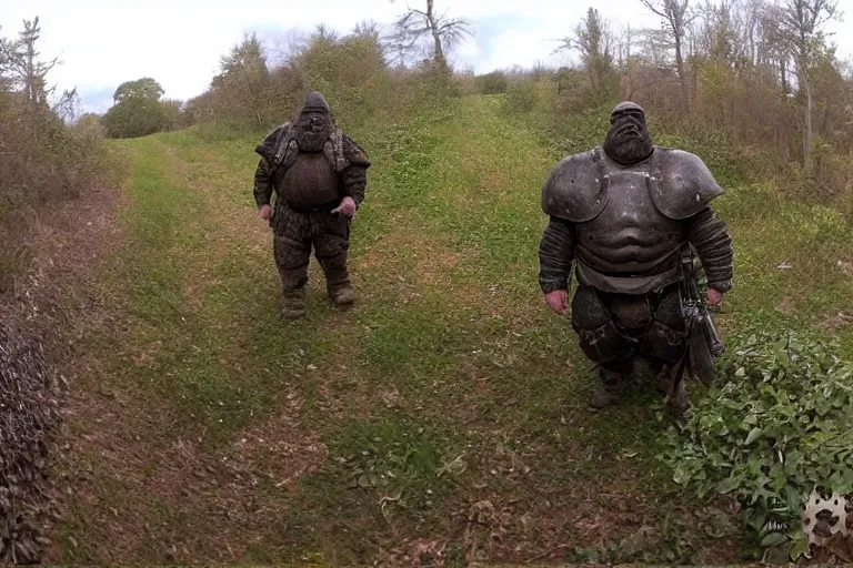 Image similar to 600 pound armored dwarf caught on trail cam