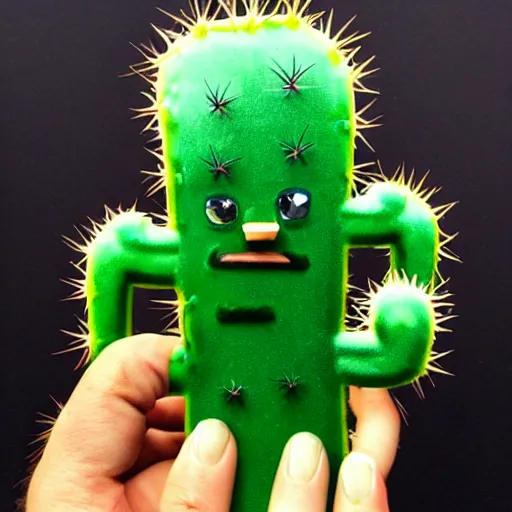 Prompt: cactus guy character - n 9